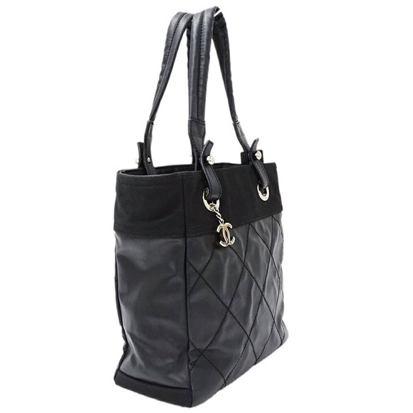 CHANEL Black Coated Canvas Tote Bag - Picture 5 of 16